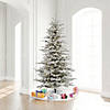 Vickerman 7.5' Flocked Sierra Fir Slim Christmas Tree with Warm White LED Lights Image 3