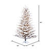 Vickerman 7.5' Flocked Stick Pine Artificial Christmas Tree, Dura-Lit&#174; LED Warm White Mini Lights Image 3