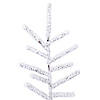 Vickerman 7.5' Flocked Stick Pine Artificial Christmas Tree, Unlit Image 2