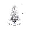 Vickerman 7.5' Flocked Stick Pine Artificial Christmas Tree, Unlit Image 3