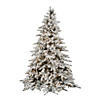 Vickerman 7.5' Flocked Utica Fir Christmas Tree with Clear Lights Image 1