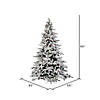 Vickerman 7.5' Flocked Utica Fir Christmas Tree with Multi LED Lights Image 2