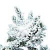 Vickerman 7.5&#39; Flocked Utica Fir Slim Christmas Tree with Multi LED Lights Image 1