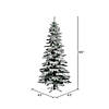 Vickerman 7.5' Flocked Utica Fir Slim Christmas Tree with Multi Lights Image 2