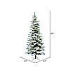 Vickerman 7.5' Flocked Utica Fir Slim Christmas Tree with Warm White LED Lights Image 2
