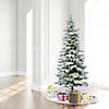 Vickerman 7.5' Flocked Utica Fir Slim Christmas Tree with Warm White LED Lights Image 3