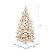 Vickerman 7.5' Flocked Vintage Fir Artificial Christmas Tree, Warm White LED Lights Image 2