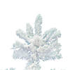 Vickerman 7.5' Flocked White Slim Christmas Tree - Unlit Image 1