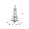 Vickerman 7.5' Flocked White Slim Christmas Tree - Unlit Image 2