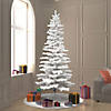 Vickerman 7.5' Flocked White Slim Christmas Tree - Unlit Image 3