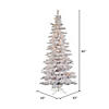 Vickerman 7.5' Flocked White Slim Christmas Tree with Clear Lights Image 3