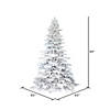 Vickerman 7.5' Flocked White Spruce Christmas Tree - Unlit Image 2