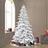 Vickerman 7.5' Flocked White Spruce Christmas Tree - Unlit Image 3