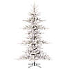 Vickerman 7.5' Flocked Yukon Display Artificial Christmas Tree, Unlit Image 1