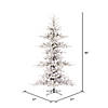 Vickerman 7.5' Flocked Yukon Display Artificial Christmas Tree, Unlit Image 3