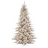 Vickerman 7.5' Silver Tinsel Fir Artificial Christmas Tree, Warm White Dura-lit LED Lights Image 1