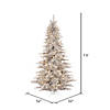 Vickerman 7.5' Silver Tinsel Fir Artificial Christmas Tree, Warm White Dura-lit LED Lights Image 1