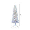 Vickerman 7.5' Sparkle White Spruce Pencil Artificial Christmas Tree, Multi-Colored LED Lights Image 3