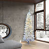Vickerman 7.5' Sparkle White Spruce Pencil Artificial Christmas Tree, Warm White LED Lights Image 3