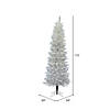 Vickerman 7.5' Sparkle White Spruce Pencil Christmas Tree - Unlit Image 2
