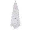 Vickerman 7.5' White Salem Pencil Pine Artificial Christmas Tree, Multi-colored Dura-lit Incandescent Lights Image 1