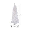 Vickerman 7.5' White Salem Pencil Pine Artificial Christmas Tree, Multi-colored Dura-lit Incandescent Lights Image 3
