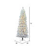 Vickerman 7.5' White Salem Pencil Pine Christmas Tree with Warm White LED Lights Image 2
