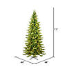 Vickerman 7.5' x 44" Balsam Spruce Slim Artificial Christmas Tree, Warm White Dura-lit LED Lights Image 2