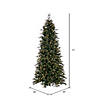Vickerman 7.5' x 44" Douglas Fir Artificial Slim Pre-Lit Christmas Tree , Dura-Lit&#174; Warm White LED Mini Lights. Image 3