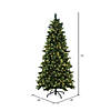 Vickerman 7.5' x 45" Southern Mixed Spruce Artificial Christmas Tree, Dura-Lit&#174; LED Warm White Mini Lights Image 3