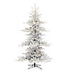 Vickerman 7.5' x 57" Flocked Yukon Display Artificial Christmas Tree, Low Voltage 4mm LED Seed Lights Image 1