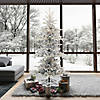 Vickerman 7.5' x 57" Flocked Yukon Display Artificial Christmas Tree, Low Voltage 4mm LED Seed Lights Image 1