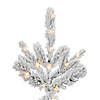 Vickerman 7.5' x 57" Flocked Yukon Display Artificial Christmas Tree, Low Voltage 4mm LED Seed Lights Image 2