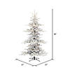 Vickerman 7.5' x 57" Flocked Yukon Display Artificial Christmas Tree, Low Voltage 4mm LED Seed Lights Image 3