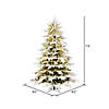 Vickerman 7.5' x 62" Flocked Kamas Fraser Artificial Christmas Tree, Warm White Low Voltage 3MM LED Lights Image 2