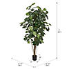Vickerman 7' Artificial Green Potted Fiddle Tree Image 4