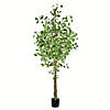 Vickerman 7' Artificial Potted Ginkgo Tree Image 1