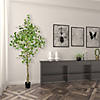 Vickerman 7' Artificial Potted Ginkgo Tree Image 1