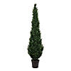 Vickerman 7' Artificial Potted Green Cedar Tree Image 1