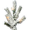 Vickerman 7' Flocked Alpine Artificial Christmas Tree, Clear Dura-Lit lights Image 1