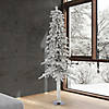 Vickerman 7' Flocked Alpine Artificial Christmas Tree, Clear Dura-Lit lights Image 4