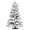 Vickerman 7' Flocked Spruce Artificial Christmas Tree, Unlit Image 1