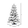 Vickerman 7' Flocked Spruce Artificial Christmas Tree, Unlit Image 2