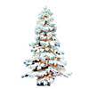 Vickerman 7&#39; Flocked Spruce Christmas Tree with Clear Lights Image 1