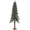 Vickerman 7' Natural Bark Alpine Christmas Tree with Clear Lights Image 1