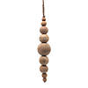 Vickerman 7" Natural Wooden Bead Ornament, 2 pieces per unit. Image 1