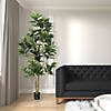 Vickerman 7' Potted Artificial Green Rubber Tree Image 1
