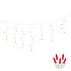Vickerman 70 Lights LED Red with White Wire Icicle Set - 9' Long Christmas Light Set Image 1
