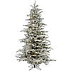 Vickerman 8.5' Flocked Sierra Fir Artificial Christmas Tree, Warm White LED Dura-Lit lights Image 1