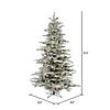 Vickerman 8.5' Flocked Sierra Fir Artificial Christmas Tree, Warm White LED Dura-Lit lights Image 3